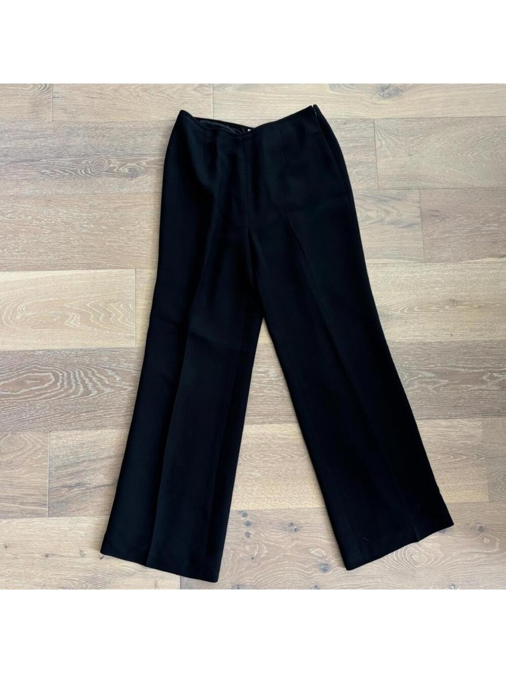 ANNE TAYLOR LOFT Black Wide-Leg Trousers - Sz 10 (fits like a US6)